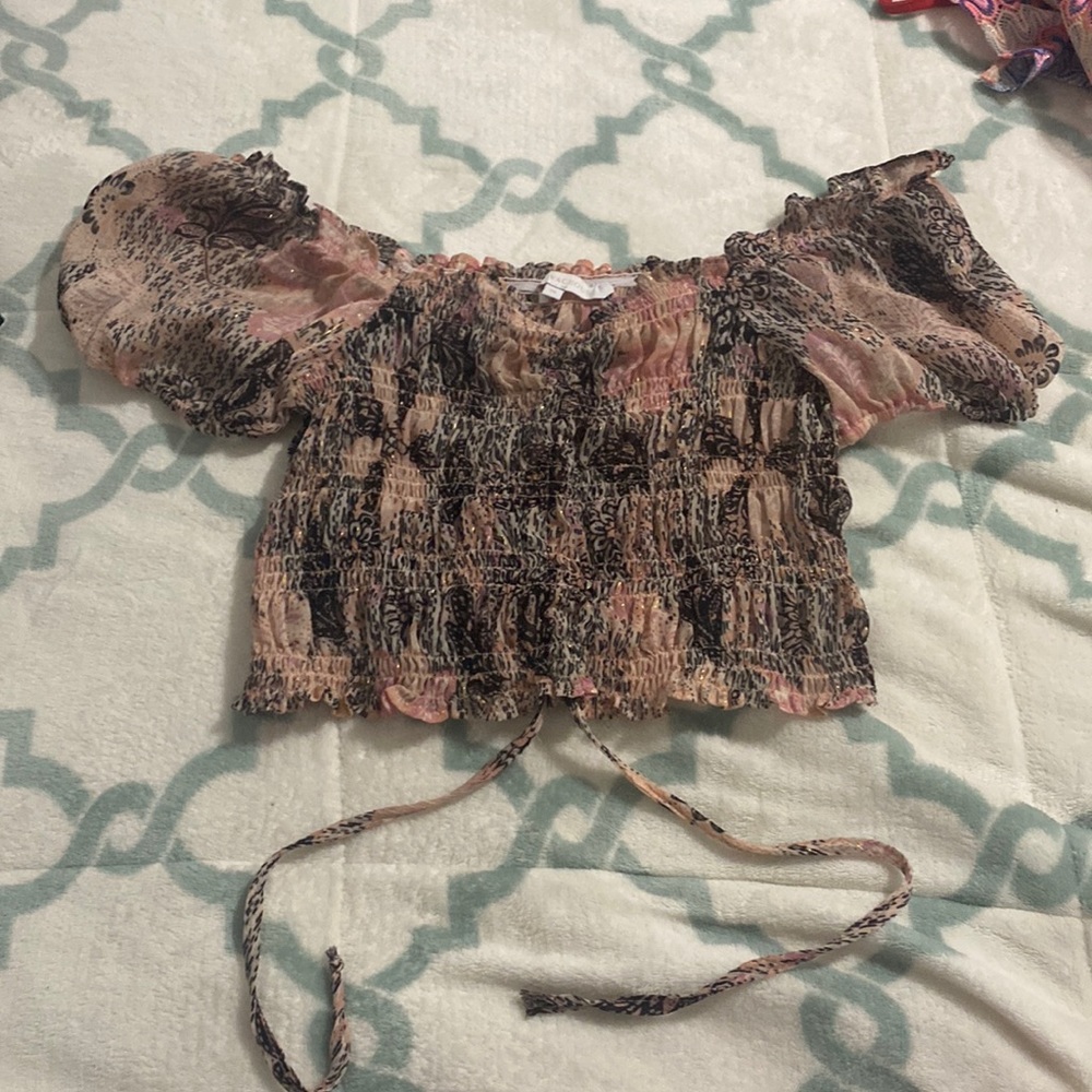 cute going out top with adjustable string t bottom to sinch
